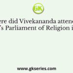 Where did Vivekananda attend the World’s Parliament of Religion in 1893?