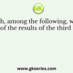 Which, among the following, was not one of the results of the third Battle