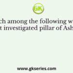 Which among the following was the first investigated pillar of Ashkoa?