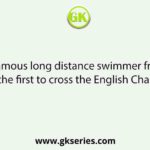 Which famous long distance swimmer from West Bengal was the first to cross the English Channel in 1958?