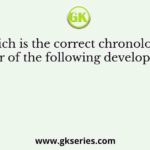 Which is the correct chronological order of the following developments
