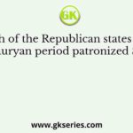Which of the Republican states in the Post-Mauryan period patronized Shaivism