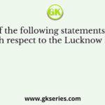 Which of the following statements is correct with respect to the Lucknow Pact?