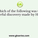 Which of the following was the wonderful discovery made by Hippalus