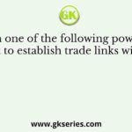 Which one of the following powers was the first to establish trade links with India?