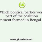 Which political parties were part of the coalition government formed in Bengal in 1937