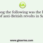 Who among the following was the leader of a number of anti-British revolts in Sambalpur?