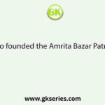 Who founded the Amrita Bazar Patrika?