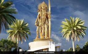 Amit Shah laid foundation stone of 108 feet tall statue of Lord Shri Ram