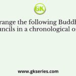 Arrange the following Buddhist councils in a chronological order