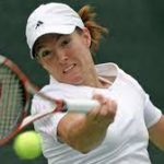 Belgian tennis player Justine Henin receives the Philippe Chatrier Award