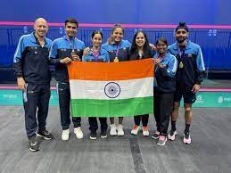 Indian wins Gold and Bronze medals at the Asian Squash Mixed Doubles 2023