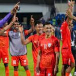 India's national men's football team reached the 100th spot in the FIFA world rankings.