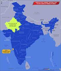 Largest and Smallest State of India, Population-wise & Area-wise