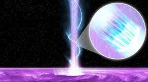 Markarian 421 firing high-energy particle jet towards Earth