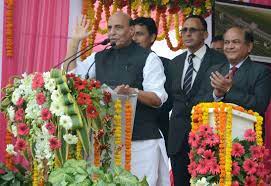 Rajnath Singh laid the foundation stones for several development projects in Lucknow