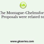 The Montague-Chelmsford Proposals were related to