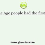 The Stone Age people had the first domestic