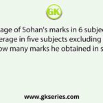 The average of Sohan's marks in 6 subjects is 74. If his average in five subjects excluding science is 70, how many marks he obtained in science?