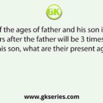 The sum of the ages of father and his son is 44 years. If 6 years after the father will be 3 times as old as his son, what are their present ages?