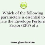 Which of the following parameters is essential to estimate the Envelope Performance Factor (EPF) of a