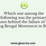 Which one among the following was the primary reason behind the failure of the Young Bengal Movement in Bengal