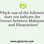 Which one of the following does not indicate the difference between Mahayanism and Hinayanism?