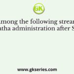 Who among the following streamlined the Maratha administration after Sambhaji?