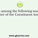 Who among the following was not a member of the Constituent Assembly?