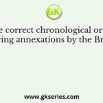 Write the correct chronological order of the following annexations by the Britishers