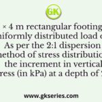A 2 m × 4 m rectangular footing has to carry a uniformly distributed load of 120 kPa.