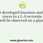 The best developed lineation and foliation traces in a L-S tectonite will be observed on a plane