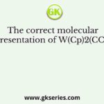 The correct molecular representation of W(Cp)2(CO)2 is