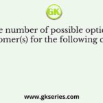 The number of possible optically active isomer(s) for the following complex is