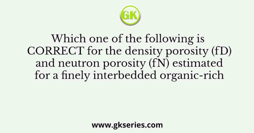 Which one of the following is CORRECT for the density porosity (fD) and neutron porosity (fN) estimated for a finely interbedded organic-rich