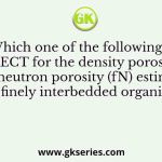 Which one of the following is CORRECT for the density porosity (fD) and neutron porosity (fN) estimated for a finely interbedded organic-rich