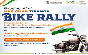 ‘Har Ghar Tiranga’ Bike Rally Flagged-off On Independence Day 2023