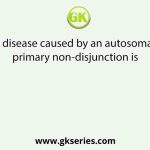 A disease caused by an autosomal primary non-disjunction is