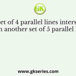 A set of 4 parallel lines intersect with another set of 5 parallel lines