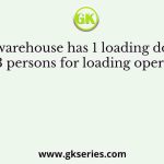 A warehouse has 1 loading dock and 3 persons for loading operations