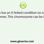 A woman has an X-linked condition on one of her X chromosomes. This chromosome can be inherited by