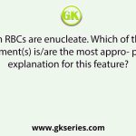 Adult human RBCs are enucleate. Which of the following statement(s) is/are the most appro- priate explanation for this feature?