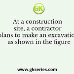 At a construction site, a contractor plans to make an excavation as shown in the figure