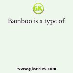 Bamboo is a type of  