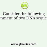 Consider the following alignment of two DNA sequences