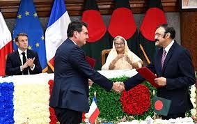 Dhaka, Paris sign bilateral instruments on infrastructure, satellite system