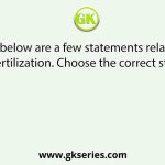 Given below are a few statements related to external fertilization. Choose the correct statements.