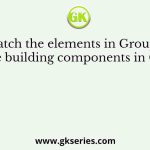 Match the elements in Group-I with the building components in Group-II