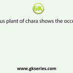 Monoecious plant of chara shows the occurrence of
