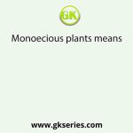 Monoecious plants means